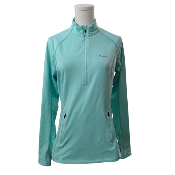 Baleaf Women's Medium Aqua Athletic Jogger Running Long Sleeve Sports Pullover - Picture 1 of 7